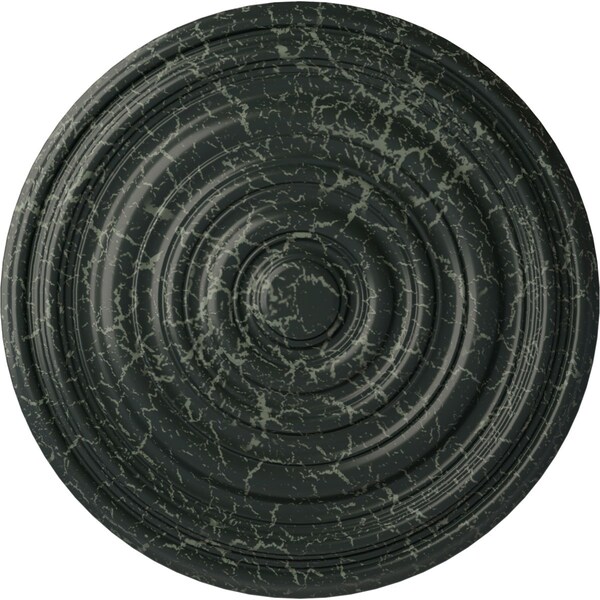 Ekena Millwork Carton Ceiling Medallion (For Canopies up to 2 5/8"), 12 5/8"OD x 1"P, Painted Turtle Crackle CM13CAPTC - main